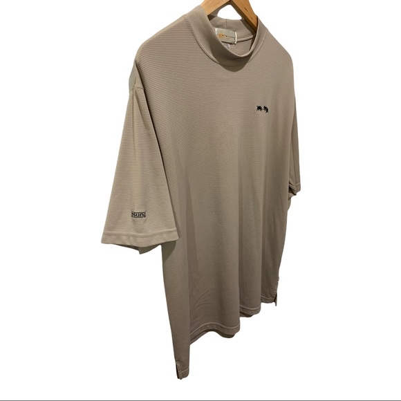 ILMIGLIORE BEIGE HIGH COLLAR EMBROIDERED LOGO SS MEN'S DRESS SHIRT SIZE XL - Picture 8 of 16